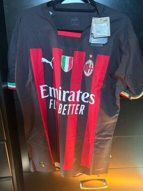 Puma AC Milan 2022-23 authentic home jersey with patches